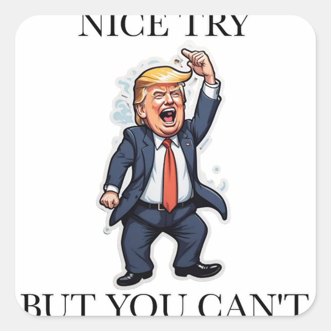 Donald Trump Quadratischer Aufkleber (Vorderseite)