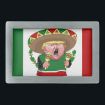 Donald Trump Rechteckige Gürtelschnalle<br><div class="desc">"mexican donald trump" , "mexican trump""Cinco de Mayo trump" , "Cinco de Mayo donald trump", "lustige Trump", "lustiges Cinco de Mayo", "Cinco de Mayo""mexican flag"lustige Donald trump"Mexican sombrero, , mexico, </div>