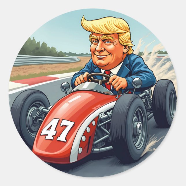 Donald Trump, Rennmeister Runder Aufkleber (Vorderseite)