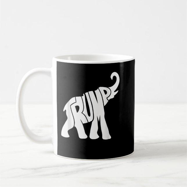 Donald Trump Republikaner Elephan für Unterstützer Kaffeetasse (Links)
