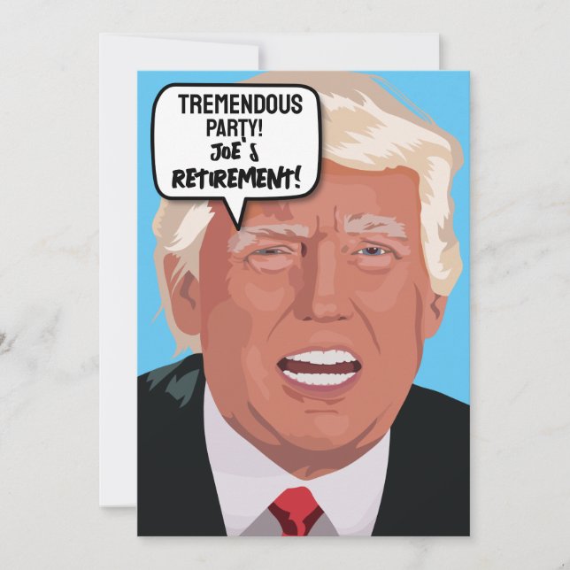 DONALD TRUMP RETIREMENT PARTY Einladungen (Vorderseite)