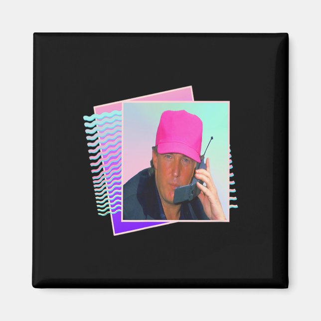 Donald Trump Retro 80er 90s Graphic Magnet (Vorne)
