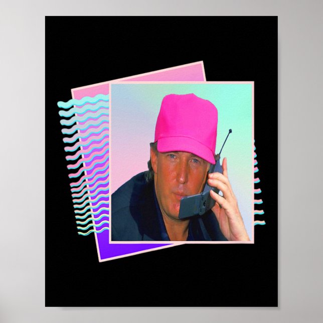 Donald Trump Retro 80er 90s Graphic Poster (Vorne)