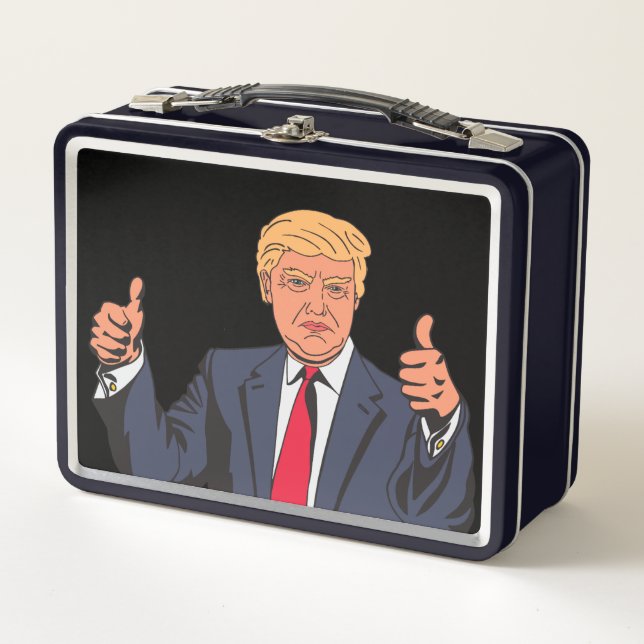 DONALD TRUMP RETRO METAL LUNCHBOX (Vorderseite)