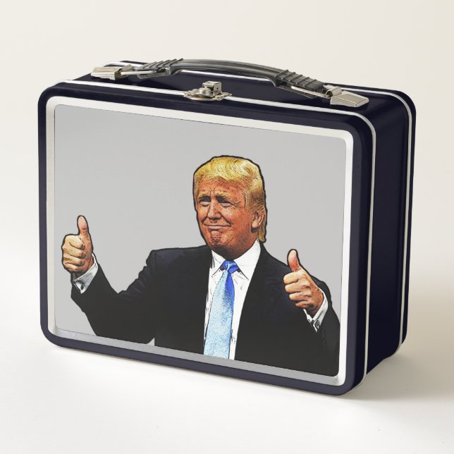 DONALD TRUMP RETRO METAL LUNCHBOX (Vorderseite)