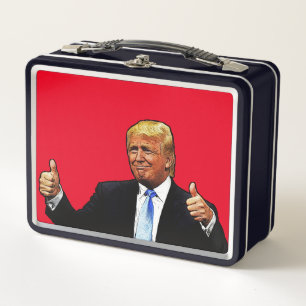 DONALD TRUMP RETRO METAL LUNCHBOX