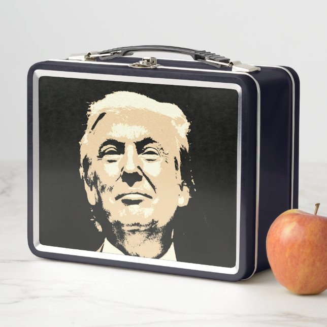 DONALD TRUMP RETRO METAL LUNCHBOX (Beispiel)