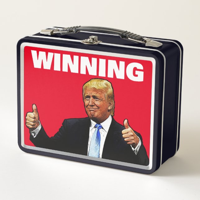 DONALD TRUMP RETRO METAL WINNING LUNCHBOX (Vorderseite)