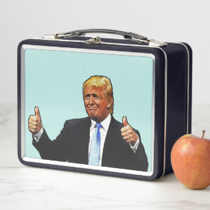 DONALD TRUMP RETRO-METALL-LUNCHBOX METALL BROTDOSE