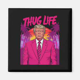 Donald Trump Retro Vintage Stimmung Rosa Lustige K Magnet