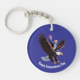 Donald Trump Riding Patriotic Eagle Art Custom Schlüsselanhänger