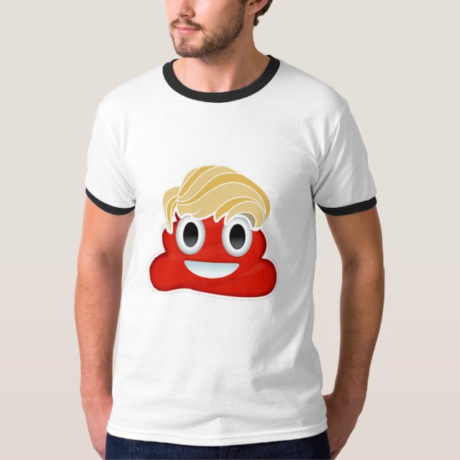 Donald Trump rotes Poo - - T-Shirt (Vorderseite)