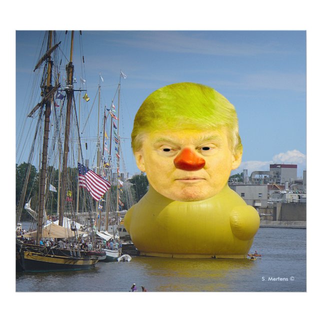 Donald Trump Rubber Yellow Duck Foto Erweiterung (Vorne)