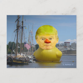 Donald Trump Rubber Yellow Duck Postcard Postkarte