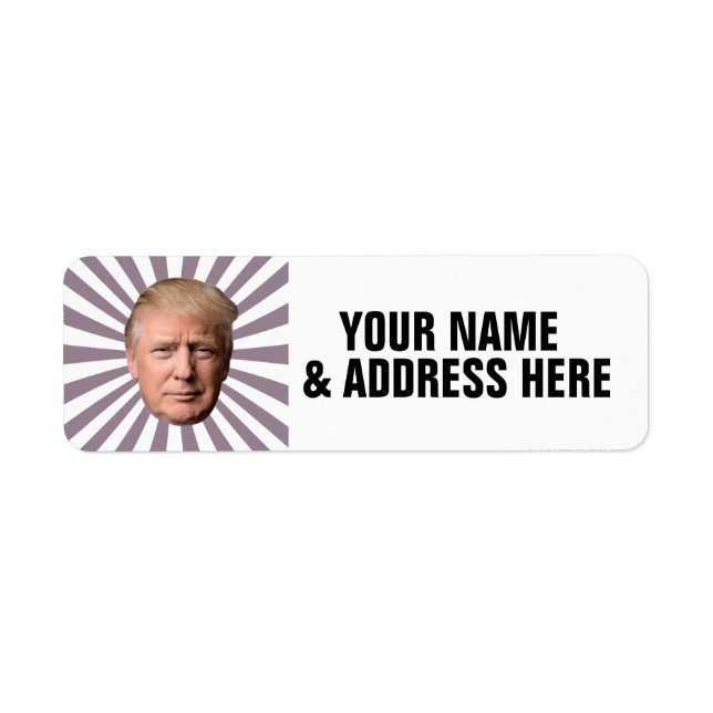DONALD TRUMP RÜCKSENDEADRESSE LABLES (Vorne)