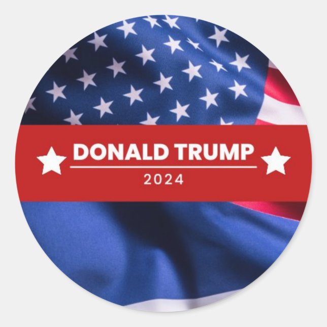 Donald Trump Runder Aufkleber (Vorderseite)