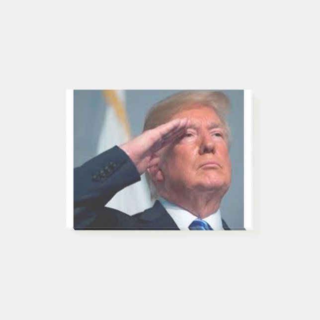Donald Trump Salutes Post-it Klebezettel (Vorderseite)