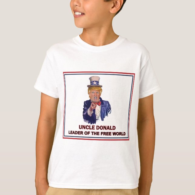 Donald- Trump/Sam- Führer der freien Welt! T-Shirt (Vorderseite)