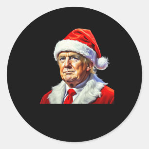 Donald Trump Santa 2024 Weihnachten Runder Aufkleber