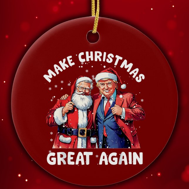 Donald Trump Santa Claus | Trump Santa Gift Keramik Ornament (Von Creator hochgeladen)