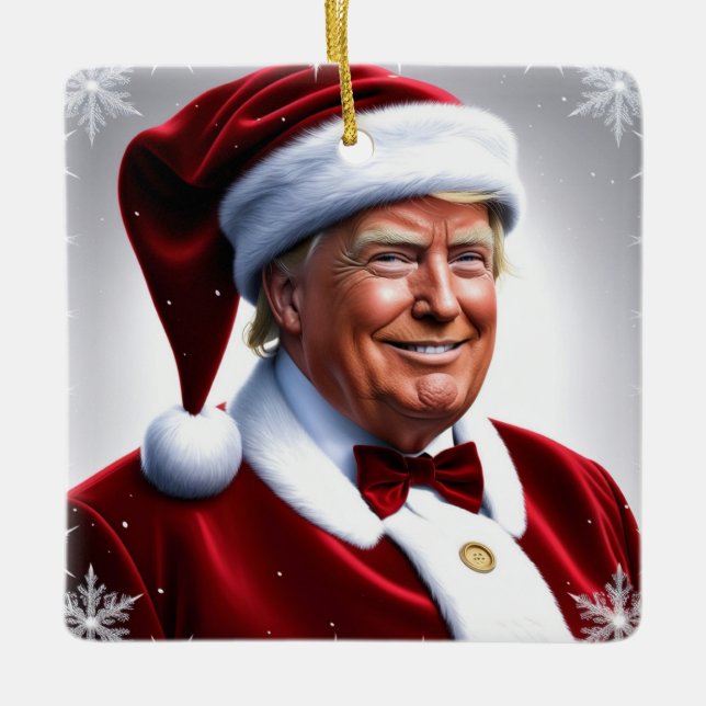 Donald Trump Santa Clause Keramikornament (Vorderseite)