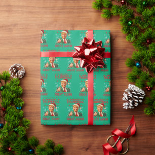 Donald Trump Santa hat Make Christmas Great Again Geschenkpapier