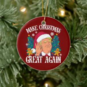 Donald Trump Santa Weihnachten wieder großartig Keramik Ornament