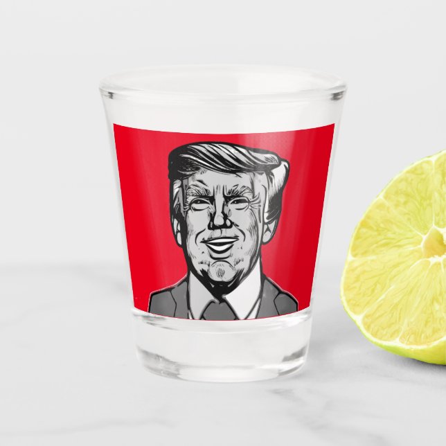 DONALD TRUMP SCHNAPSGLAS (Vorderseite)