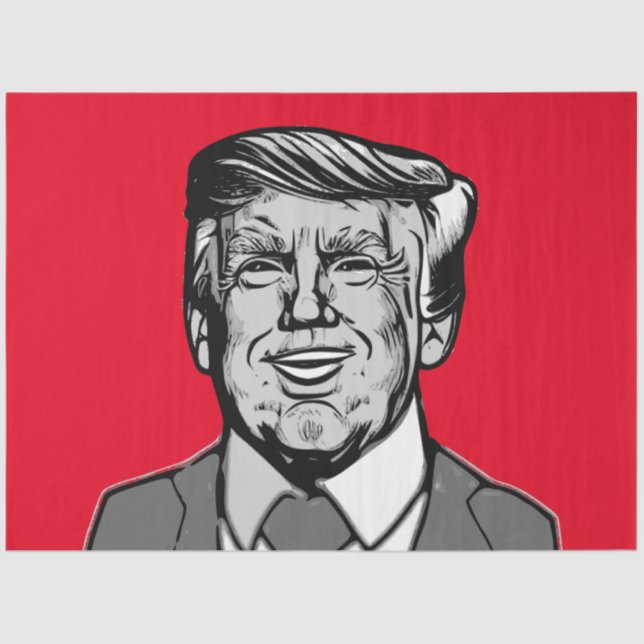 DONALD TRUMP SEIDENPAPIER (Vorderseite)