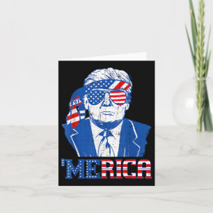 Donald Trump Shirt Merica Trump Sungl US Flag 4. Karte