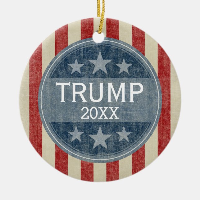Donald Trump - Sie können das Datum bis 2020 änder Keramik Ornament (Vorne)