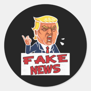 Donald Trump Sie sind Fake News Runder Aufkleber