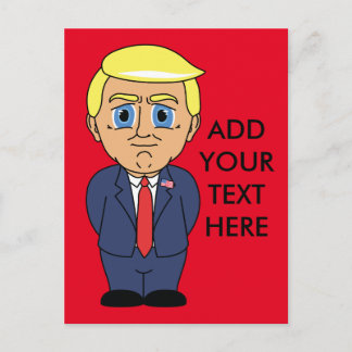 Donald Trump sieht Smug aus Postkarte
