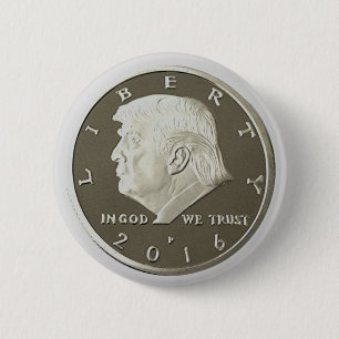 Donald Trump-Silberadlermünze Button