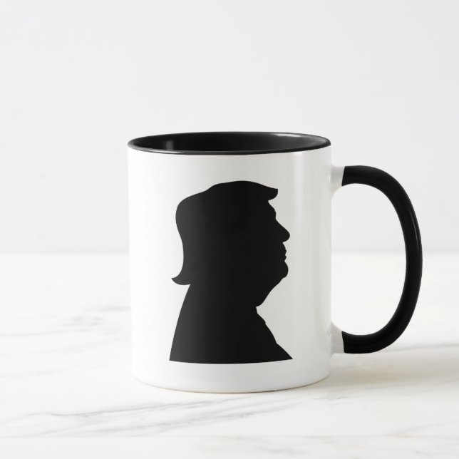 Donald Trump Silhouette populär kühn Tasse (Rechts)