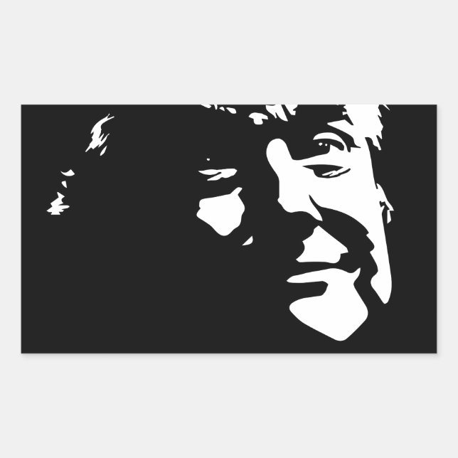 Donald Trump Silhouette Trumphead Rechteckiger Aufkleber (Vorderseite)