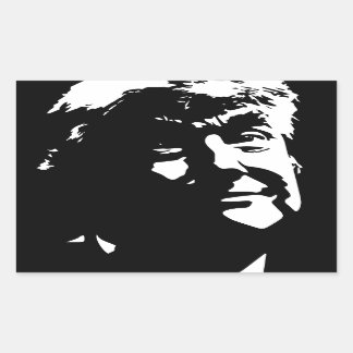 Donald Trump Silhouette Trumphead Rechteckiger Aufkleber