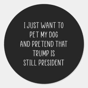 Donald Trump spendet meinen Hund als republikanisc Runder Aufkleber