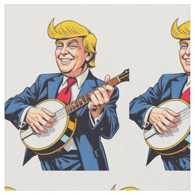Donald Trump spielt Banjo Stoff (Nahaufnahme)