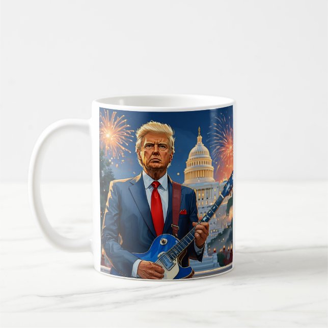 Donald Trump spielt Gitarre-US-Hauptstadt Kaffeetasse (Links)