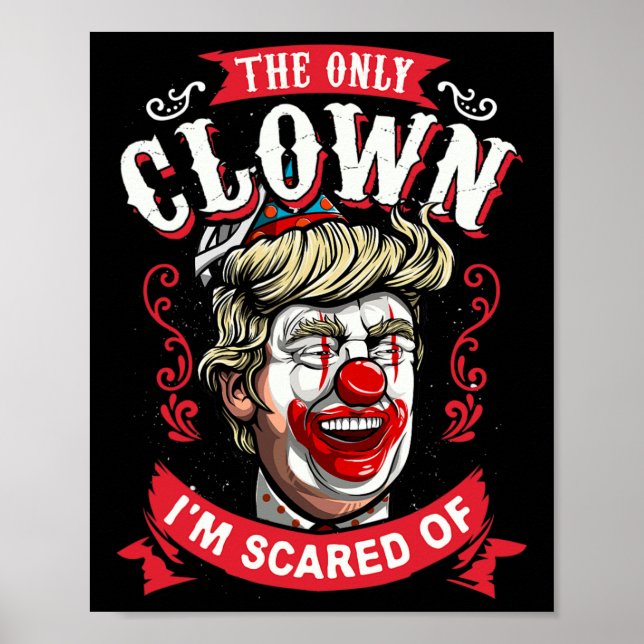 Donald Trump T Shirt Funny Clown Resist Männer Fra Poster (Vorne)