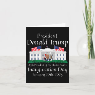 Donald Trump Tag der Amtseinführung 2025 47. Präsi Karte