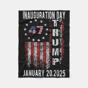 Donald Trump Tag der Amtseinführung 2025 47 Trump  Fleecedecke