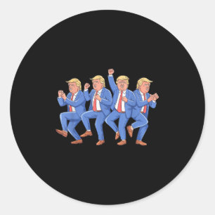 Donald Trump tanzt am 4. Juli Trump 2025 Runder Aufkleber