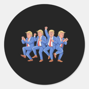 Donald Trump tanzt am 4. Juli Trump 2025 Runder Aufkleber