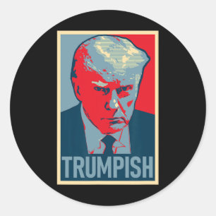 Donald Trump Tasse Shot Runder Aufkleber