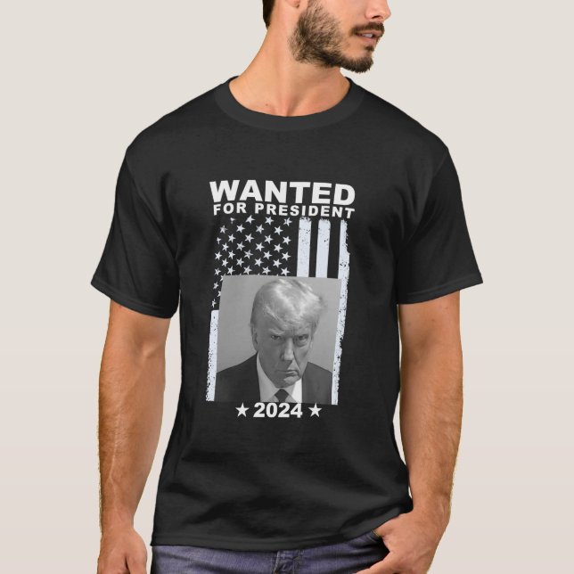 Donald Trump Tasse Shot Wollte für US-Präsident 20 T-Shirt (Vorderseite)