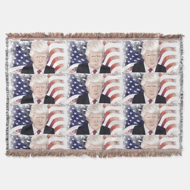 DONALD TRUMP THROW BLANKET DECKE (Vorderseite)