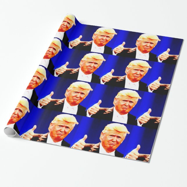 DONALD TRUMP THUMBS HOCHWERTIGE Wrapping Paper Geschenkpapier (Ungerollt)