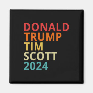 Donald Trump Tim Scott 2024 Präsident Republikaner Magnet